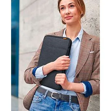 Inateck 360° Protection Laptop Bag with Accessory Bag, Compatible with 13-inch MacBook Air/Pro M3 M2 M1 2016-2024, Black Gray