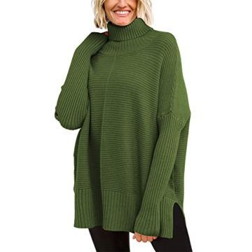 Stylish EFAN Women’s Turtleneck Oversized Sweater for Winter
