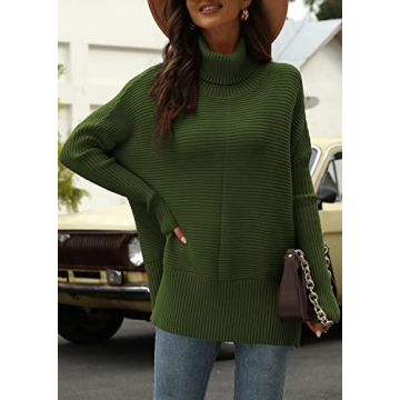 Stylish EFAN Women’s Turtleneck Oversized Sweater for Winter
