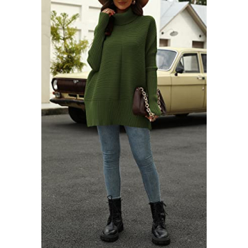 Stylish EFAN Women’s Turtleneck Oversized Sweater for Winter