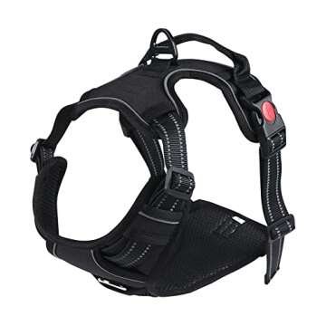 Louseshuer No Pull Dog Harness with Easy Control Handle Adjustable Reflective Pet Vest Harness for S...