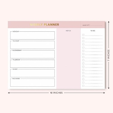 Sweetzer & Orange Weekly To Do List Pad - 7x10" Planner