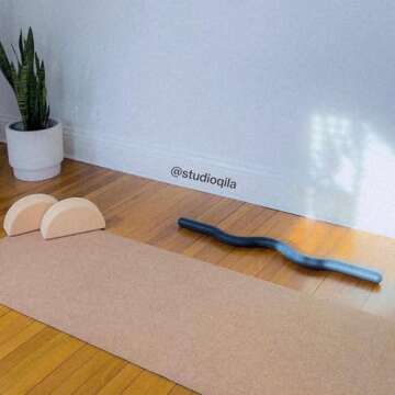 Ananday Premium Cork Yoga Mat - Sustainable, Non-Toxic & PVC-Free, Non-Slip, Perfect for Hot Yoga, Pilates & Exercise - Cushioned for Superior Comfort & Support