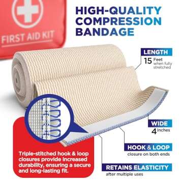 Mighty-X Premium Elastic Bandage Wrap (2pk) – 4" Reusable Support Wraps for Active Recovery