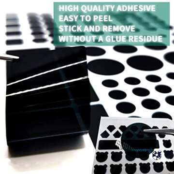 Birllaid Light Blocking Stickers, LED Light Cover Sheets, Dimming Stickers for Electronics, Routers, Appliances and Clocks, Computers and Peripherals, Dimming 50~80% (2Pcs)