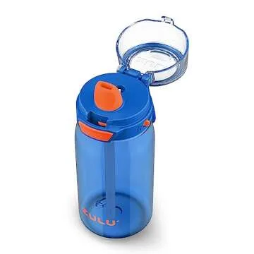 ZULU Kids Flex 16oz Tritan Plastic Water Bottle for School and Sports