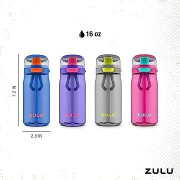 Durable ZULU Kids Flex 16oz Water Bottle for School and Sports
