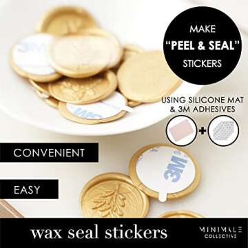 Luxury Wax Seal Kit - Brass Handle & Adhesive Wax Sticks
