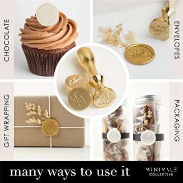 Luxury Wax Seal Kit - Brass Handle & Adhesive Wax Sticks