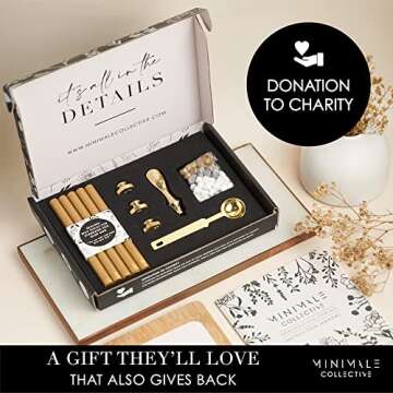 Luxury Wax Seal Kit - Brass Handle & Adhesive Wax Sticks