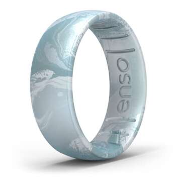 Enso Rings Handcrafted Classic Silicone Ring – Comfortable and Flexible Design – 6.6mm Wide, 1.7...