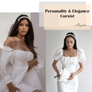 Elegant Hapdoo Pearl Headbands for Women and Girls