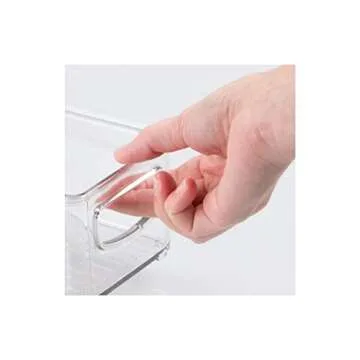 mDesign Small Plastic Storage Bins with Handles for All Spaces