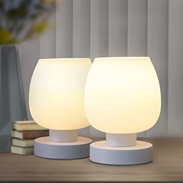 Touch Bedside Table Lamp Set of 2 - Modern Dimmable Design for Home
