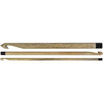 Revolution Fibers Driftwood Crochet Hooks Set | Gray Denim Carrying Case and Hook Gauge | 10 Crochet...