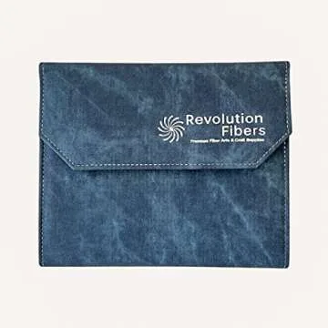 Revolution Fibers Driftwood Crochet Hooks Set | Gray Denim Carrying Case and Hook Gauge | 10 Crochet Hooks Sizes E - M