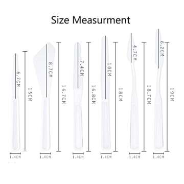 Daycount 6Pcs Plastic Spatula Palette Knife Painting Mixing Scraper Set Spatula Knives for Artist Oil Painting Tools Painting