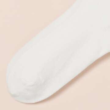 Amazon Essentials Women's Socks Crew - 6 Pairs of White, Cotton, Size 6-9