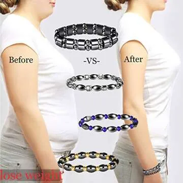 Hematite Magnetic Bracelet Set - Stress Relief Gifts