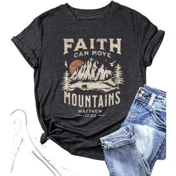 Faith Can Move Mountains Tee - Women's Hiking Shirt