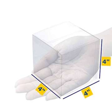 US Wedding Favors® Clear Boxes for Favors 4x4x4, 25 pcs Transparent Giftbox for Macaron Cupcake Can...