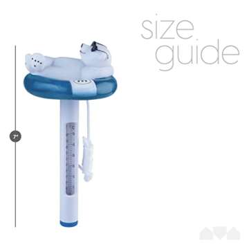 Milliard Floating Pool Thermometer Polar Bear, Large Size String Outdoor and Indoor Swimming Pools, ...