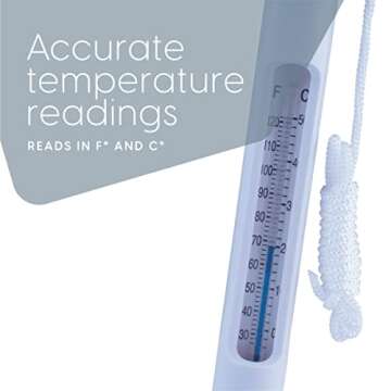 Milliard Floating Pool Thermometer Polar Bear - Fun & Accurate