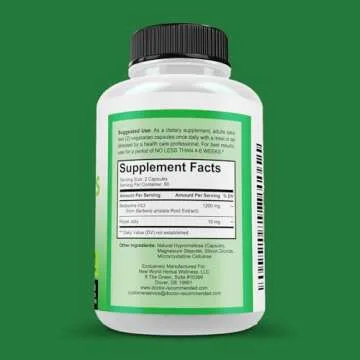 DOCTOR RECOMMENDED SUPPLEMENTS Berberine Plus 1200mg Per Serving - 120 Veggie Capsules with Royal Je...