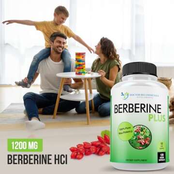 DOCTOR RECOMMENDED SUPPLEMENTS Berberine Plus 1200mg Per Serving - 120 Veggie Capsules with Royal Jelly