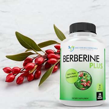 DOCTOR RECOMMENDED SUPPLEMENTS Berberine Plus 1200mg Per Serving - 120 Veggie Capsules with Royal Jelly