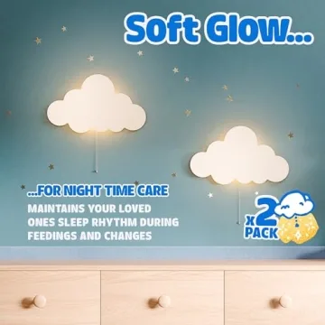 Tip Perk 2 Pack Cloud Light | Cute Nursery Night Lights
