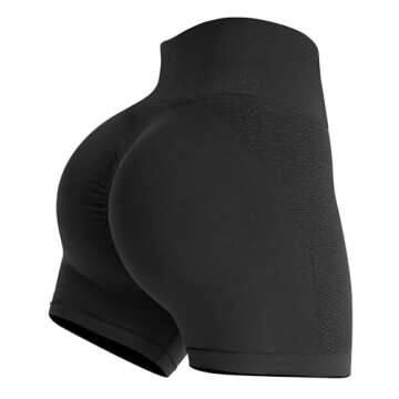 Gym Shorts Women Seamless Scrunch Butt Booty Lifting Workout Shorts High-Waisted Stretchy Yoga Leggi...