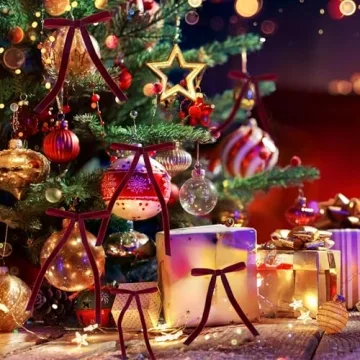 Ruibinlee 26 Pcs Velvet Christmas Bow Set