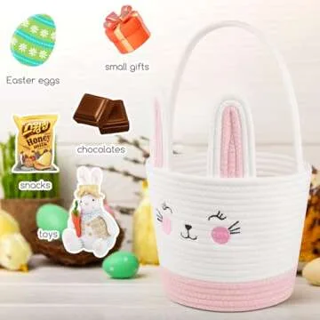 Personalized Bunny Basket for Kids - Perfect Easter Gift