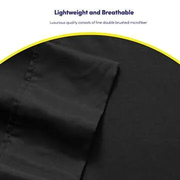 King Size Bed Sheets - 6 Piece 1500 Supreme Collection Fine Brushed Microfiber Deep Pocket King Sheet Set Bedding - 2 Extra Pillow Cases, Great Value, King, Black