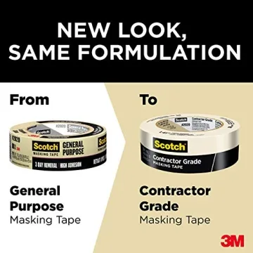 Scotch Contractor Grade Masking Tape 9 Rolls 3 Day Clean Removal