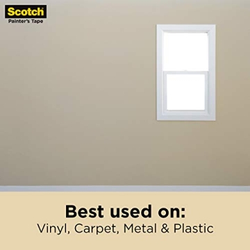 Scotch Contractor Grade Masking Tape 9 Rolls 3 Day Clean Removal