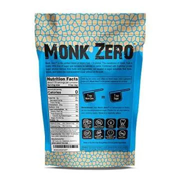 Monk Zero Powdered Sweetener - Non-Glycemic, Zero Calories, 24oz