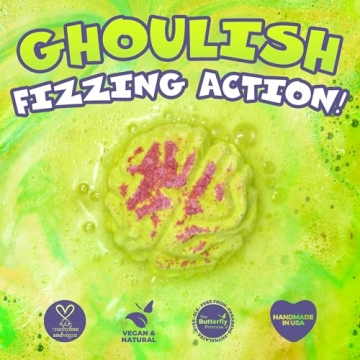 Zombie Brains Bath Bombs 6-Pack Halloween Kids Gift Lemongrass