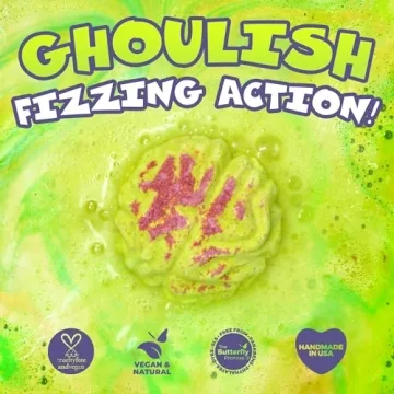 Zombie Brains Bath Bombs 6-Pack Halloween Kids Gift Lemongrass