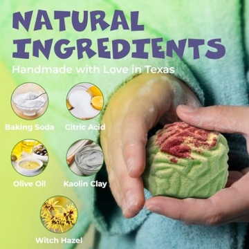 Zombie Brains Bath Bombs 6-Pack Halloween Kids Gift Lemongrass