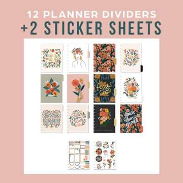 Happy Planner Disc-Bound Mid-Year 12-Month Vertical Layout, Academic Planner July 2024–June 2025, Classic Size, Breathe Live Explore, 72 Pages, 12 Dividers, 2 Sticker Sheets, 7" x 9 3/4"