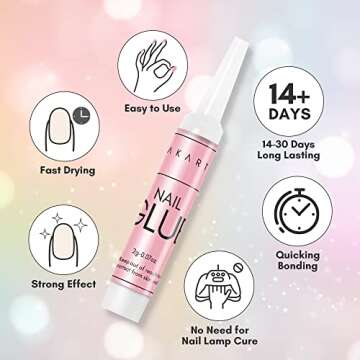 Makartt Super Strong Nail Glue for Press on & Acrylic Nails