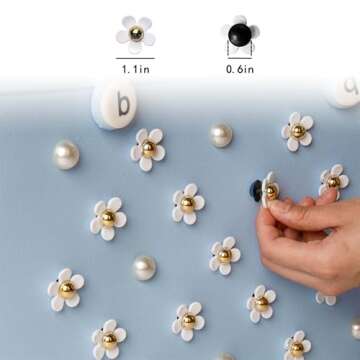 Fxfenoxo Flower Charms - Stylish Bag Accessories with Pearls for Bogg Bags and Totes