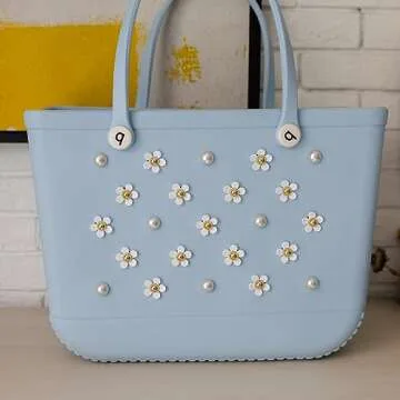 Fxfenoxo Flower Charms for Bogg Bag & Simply Southern Totes