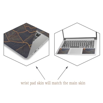 Stylish Laptop Decal Sticker Skin Cover - Abstract Mountain Design 15.6"