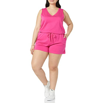 Stylish Amazon Essentials Women's Studio Terry Fleece Romper for Summer Fun