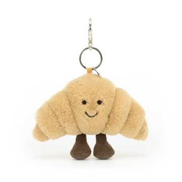 Jellycat Amuseables Croissant Bag Charm | Soft, Cute Food Plush Keychain