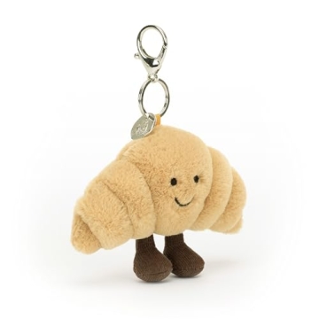 Adorable Jellycat Amuseables Croissant Bag Charm 3 inches