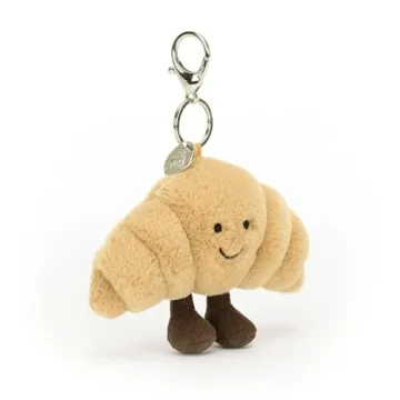 Adorable Jellycat Amuseables Croissant Bag Charm 3 inches